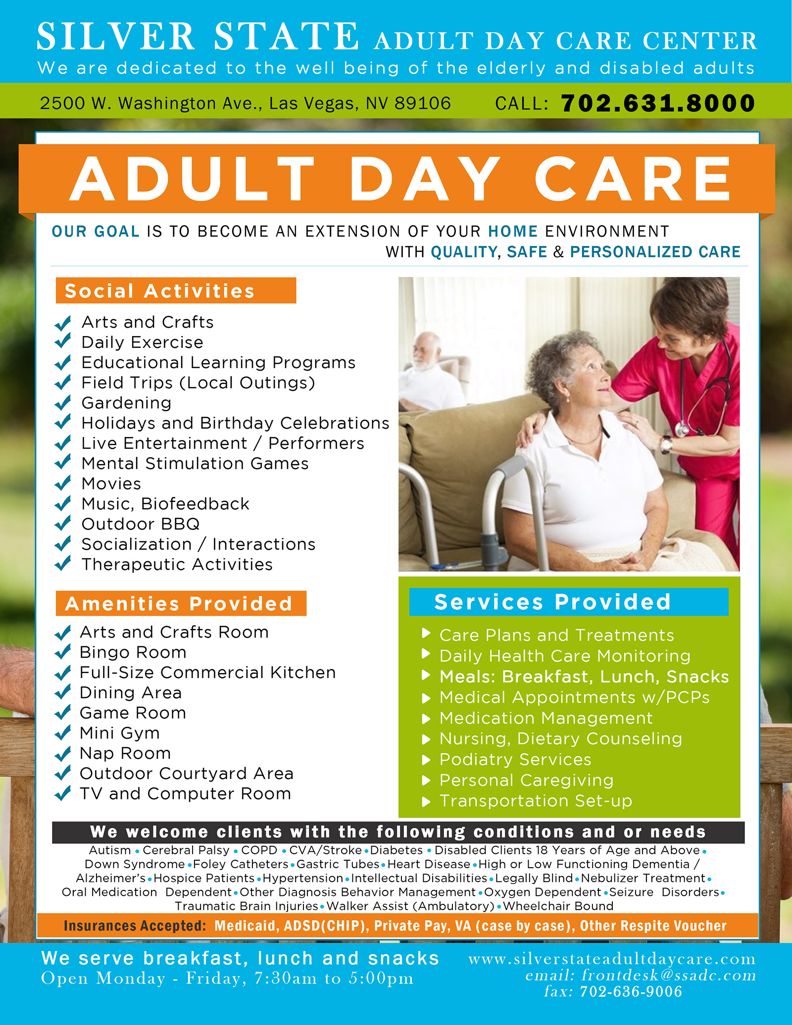 Las Vegas Adult Day Care Flyer